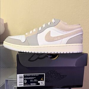 Nike Air Jordan 1 Low SE Craft - White, Beige & Light Gray (Reasonable Offers )